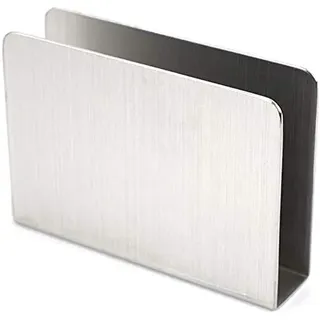 FülleMore Edelstahl Serviettenständer Serviettenspender Serviettenhalter Tissue Box Tisch Papierhandtuchhalter Servietten Organizer für Küche Bar Restaurant Hotel 13x9.3x3cm (Silber)