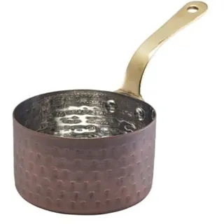 Genware Antique Copper Mini Sauce Pan 9 x 5.25cm Set of 6