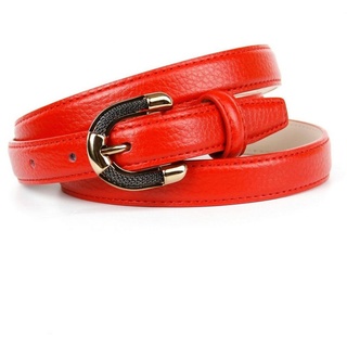 Anthoni Crown Ledergürtel in schmaler Form, stylische Schließe rot 80