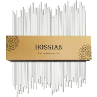 HOSSIAN Reed Diffuser Sticks- White Fiber Diffuser Sticks (50PCS , 19cm x 3,5 mm)