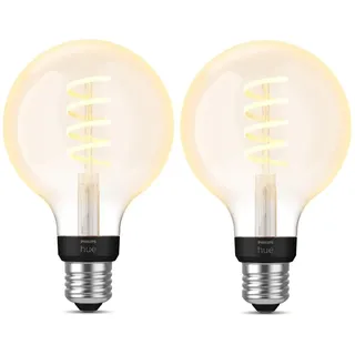 Philips Hue - 2er Pack Philips E27 Filament Globe G93-550lm
