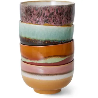 HKliving - 70's Nudelschale, Ø 13,5 cm, geyser (4er-Set)
