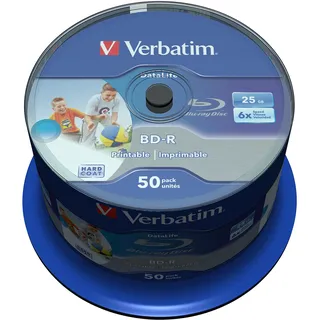 Verbatim BD-R 25GB 6x Schreibgeschwindigkeit Rohlinge bedruckbar