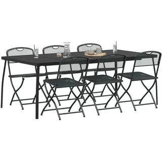 vidaXL Gartenlounge Set 7-tlg. Anthrazit