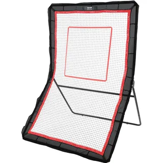 VEVOR Lacrosse-Rebounder für den Hinterhof, 1,5 x 2,1 m großes Volleyball-Rücksprungnetz, Pitchback-Throwback-Baseball-Softball-Return-Trainingsbildschirm, verstellbarer Winkel, Schießübungs-Trainings