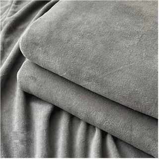 AMSOAN Premium warme Bettlaken ohne Gummizug Cashmere-Touch Betttuch Fleece Haustuch Flanell Laken ohne Gummi aus Microfaser Größen (Color : Gray(Grey), Size : 120x230cm), AMSOAN