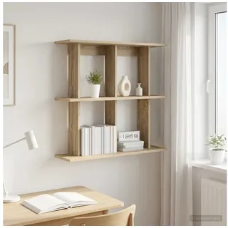 vidaXL Wandregal 100 x 20 x 75 cm Braun