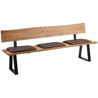 58 aufm Kessel 58aufmkessel Sitzbank, Wildeiche, Braun, Holz, 220x87x54 cm, Esszimmer, Bänke, Sitzbänke