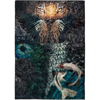 Obsession Flachwebeteppich My Exotic, Mehrfarbig, Textil, Tier, quadratisch, 120x170 cm, für Fußbodenheizung geeignet, Teppiche & Böden, Teppiche, Webteppiche
