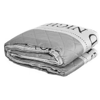 COFI 1453 Tagesdecke Tagesdecke in Grau GoodNight-Motiv aus 100% Polyester 240 cm x 220 cm