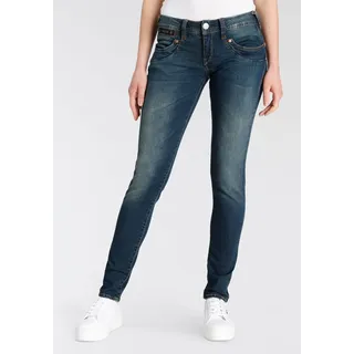 Röhrenjeans HERRLICHER "Jeans Piper Slim Organic Denim" Gr. 26, Länge 32, weiß (clean) Damen Jeans Röhrenjeans umweltfreundlich dank Kitotex Technology