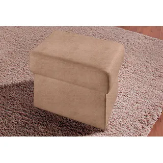Hocker SIT & MORE "Bellevue", braun, B:58cm H:45cm T:58cm, Luxus-Microfaser ALTARA NUBUCK (100% Polyester);SOFTLUX-Kunstleder;NaturLEDER (echtes Rindsleder), Hocker, Polsterhocker Lederhocker