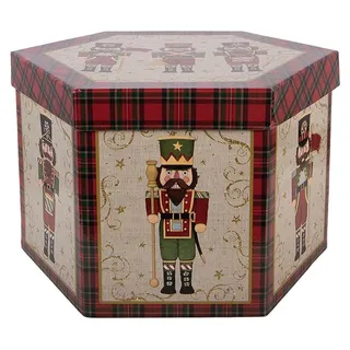 Clayre & Eef Weihnachtskugel 14er Set 8x8x8 cm Beige Kunststoff - Beige