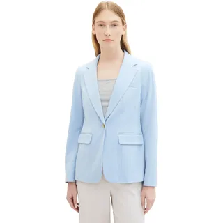 TOM TAILOR Damen Regular Fit Basic Blazer, 34587 - Light Fjord Blue, 38 - 38