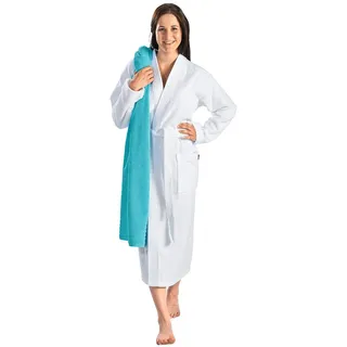 Otto-Werner Damen Bademantel Saunamantel Kimono Weiss Übergröße Gr.58 3002 - 58
