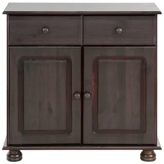 OTTO home Sideboard Mette, Kommode mit gefrästen, kugelförmigen Füßen, Breite 80 cm braun