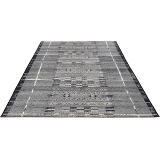 Teppich GINO FALCONE "Outdoor-Africa 38" Teppiche Gr. B/L: 300 cm x 400 cm, 5 mm, 1 St., grau Esszimmerteppiche Flachgewebe, Ethno Style, In- und Outdoor geeignet