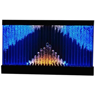 Xlmoebel Zimmerbrunnen Beleuchtete Wasserwand mit LED und eleganten Säulen, (Water Wall), Hergestellt in Europa weiß