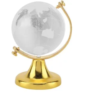 3d-kristallglobus – Mini-glaskugel Mit Weltkarte, Briefbeschwerer, Dekoration Für Zuhause Und Büro, Elegantes Geschenk (gold) – Crezuo
