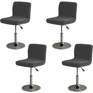 4 Stück Waschbarer Bar Stuhlhussen, Stuhlhussen Mit Rückenlehnenbezug, Barhocker