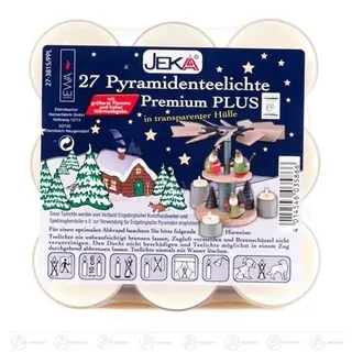 Rudolphs Schatzkiste Zubehör Pyramidenteelichte in Acrylhülle (27) UK 24 Breite x Höhe ca 4 cmx2 cm NEU Erzgebirge Kerze Wachskerze