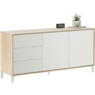 fanmuebles Brooklyn 154 x 74 x 41 cm Eiche / Weiß