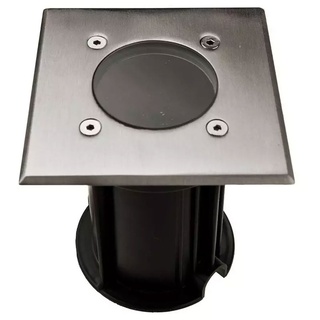 Bodeneinbaustrahler Aussen GU10 Terrassenboden Beleuchtung Bodeneinbauleuchte Außen, App-Steuerung dimmbar, Edelstahl stoßfest, Smart RGB LED 4,5W 290Lm, LxBxH 11x12 cm
