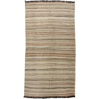 Nain Trading Orientteppich Kelim Fars Antik 146x263 Handgewebter Orientteppich / Perserteppich, rechteckig, Höhe: 5 mm beige|braun