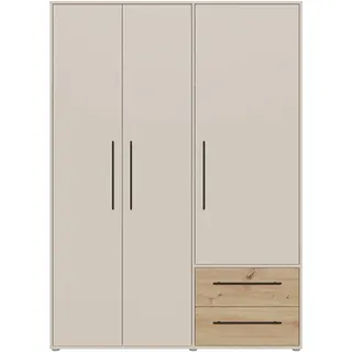 Forte Drehtürenschrank Mokkaris 144,4 x 200,1 x 58,8 cm Beige
