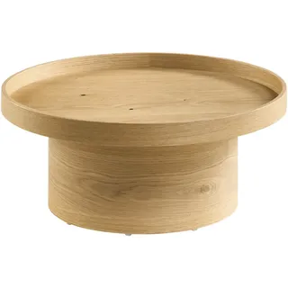 Musterring Couchtisch, Eiche, Holz, Wildeiche, furniert, rund, 60x26x60 cm, Goldenes M, Made in Germany, Dgm, DGM-Emissionslabel, Stauraum, abnehmbares Tablett, Wohnzimmer, Wohnzimmertische, Couchtische, Couchtische mit Stauraum