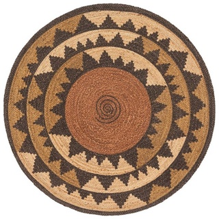Teppich Sahara, benuta, rund, Höhe: 5 mm, Kunstfaser, Berber, Ethno-Style, Wohnzimmer braun Ø 120 cm x 120 cm x 120 cm x 5 mm