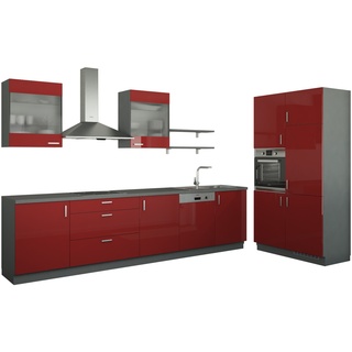 Küchenzeile ohne Elektrogeräte  Frankfurt , rot
