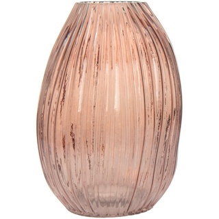 Vase, Altrosa, Glas, bauchig, 16x25x18 cm, mundgeblasen, handgemacht, Dekoration, Vasen, Glasvasen
