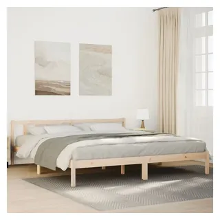 vidaXL Massivholzbett 200 x 220 cm Brown