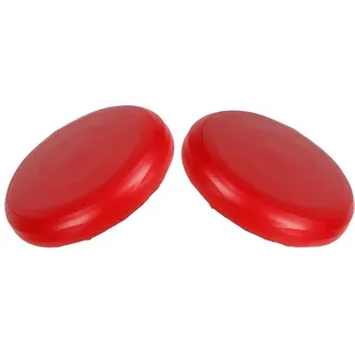 HomeDecTime 2 Stück Hocker Bezug PU-Leder Hockerbezug rund für Rollhocker Arbeitshocker Hocker - rot