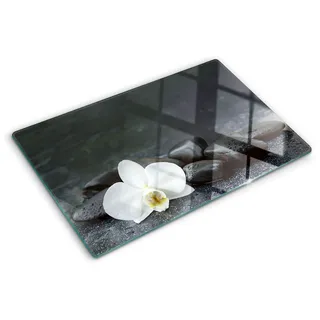 TMK | Herdabdeckplatten Set 2x40x52 cm Ceranfeld Abdeckung Glas Spritzschutz Abdeckplatte Glasplatte Herd Ceranfeldabdeckung Deko Schneidebrett Gewürze