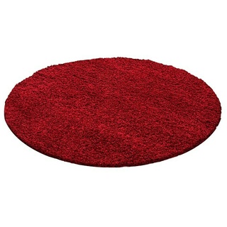 Hochflorteppich Life 1500  (Rot, Durchmesser: 200 cm, 100% Polypropylen)