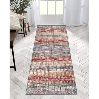 Teppich Läufer Flur Küche Bunt rutschfest Teppichmatte Korridor Teppichläufer Waschbar Modern Schlafzimmer Wohnzimmer Läufer Teppich Breite 40cm/ 50cm/ 60cm/ 70cm/ 80cm/ 90cm/ 100cm ( Color : Color#1