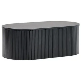 aea Ovaler Couchtisch Schwarz Buche 60 x 40 x 110 cm