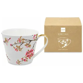 ppd, Tasse, Fiori Rossi Bone China Mug CB, 400 ml (400 ml)