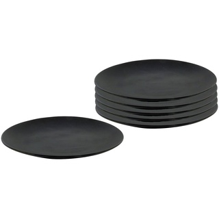 Spetebo Speiseteller Speiseteller in schwarz matt - 6er Set, (6 St), Speiseteller in schwarz matt - 6er Set schwarz