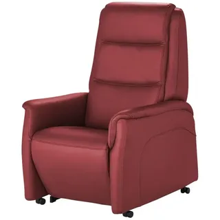 Hukla Fernsehsessel Dean Leder 70 x 107 x 88 cm Rot elektrisch
