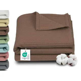 ZOLLNER Kuscheldecke 150 x 200 cm Braun