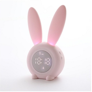 Bifurcation Wecker Smart Sensor Nachtlicht Kaninchen magnetischer stiller Wecker rosa