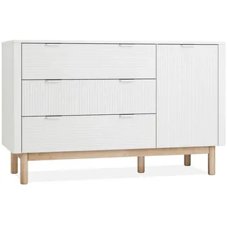 Konsimo® Wickelkommode, Weiß, Holz, 145x91x53 cm, Babymöbel, Wickelkommoden & Zubehör, Wickelkommoden
