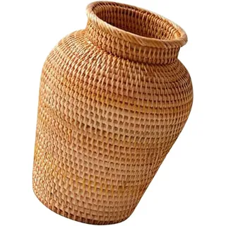 Rattanvase Im Landhausstil Für Die Dekoration Von Zuhause