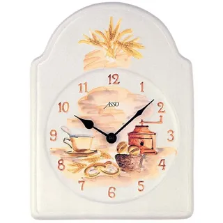 Beauty.Scouts Wanduhr Wanduhr Quartzuhr "Breakfast", Keramik, handbemalt, 20x27x4 cm