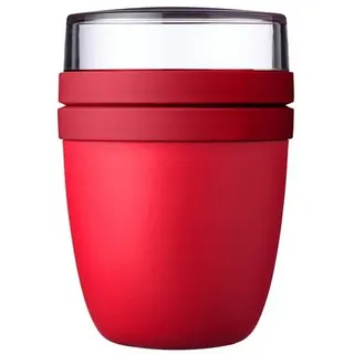 Mepal | Lunchpot Ellipse | Campus Red | praktischer To go Becher | geeignet für Tiefkühler, Mikrowelle, Spülmaschine | ideal für Müsli & Joghurt