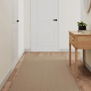 Möbel Teppichläufer Sisal-Optik Sandfarben 80x200 cm - Designerteppiche &18870 - Braun
