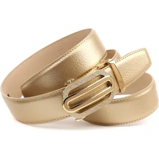 Anthoni Crown Damengürtel Leder gold 90